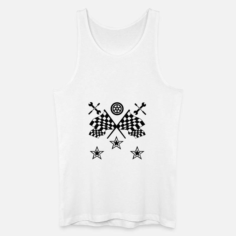 Auto - Männer Bio Tank Top - Weiß