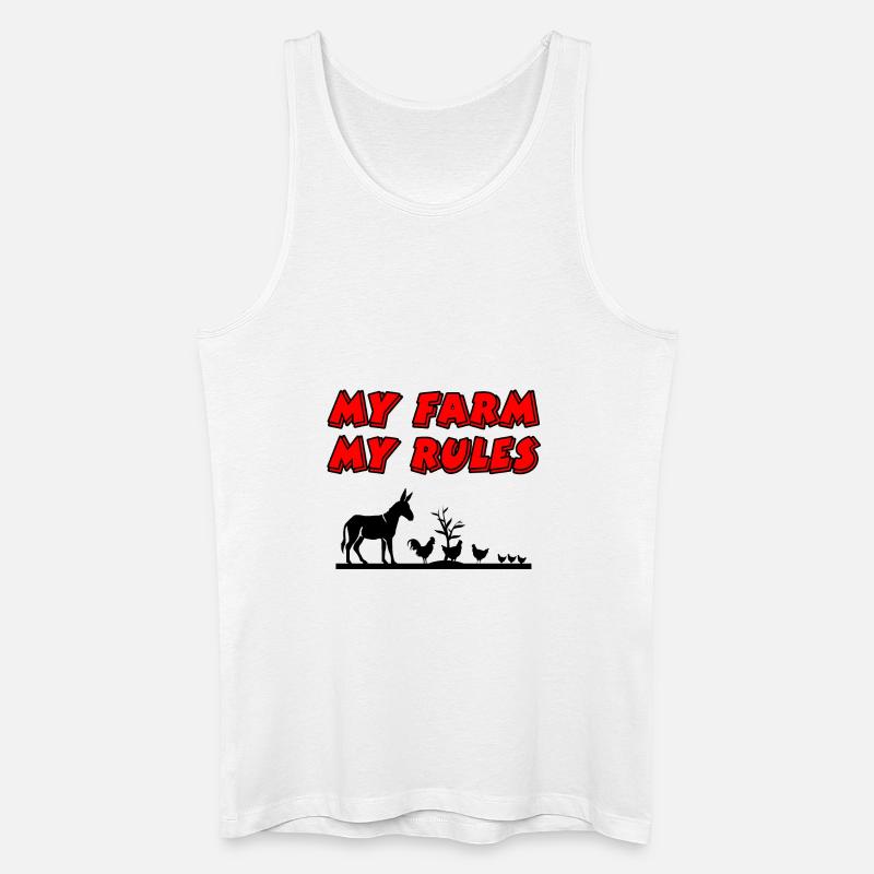 Bauernhof - Männer Bio Tank Top - Weiß