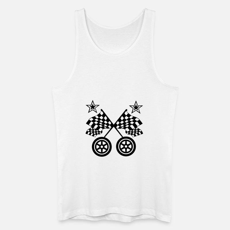 Auto - Männer Bio Tank Top - Weiß