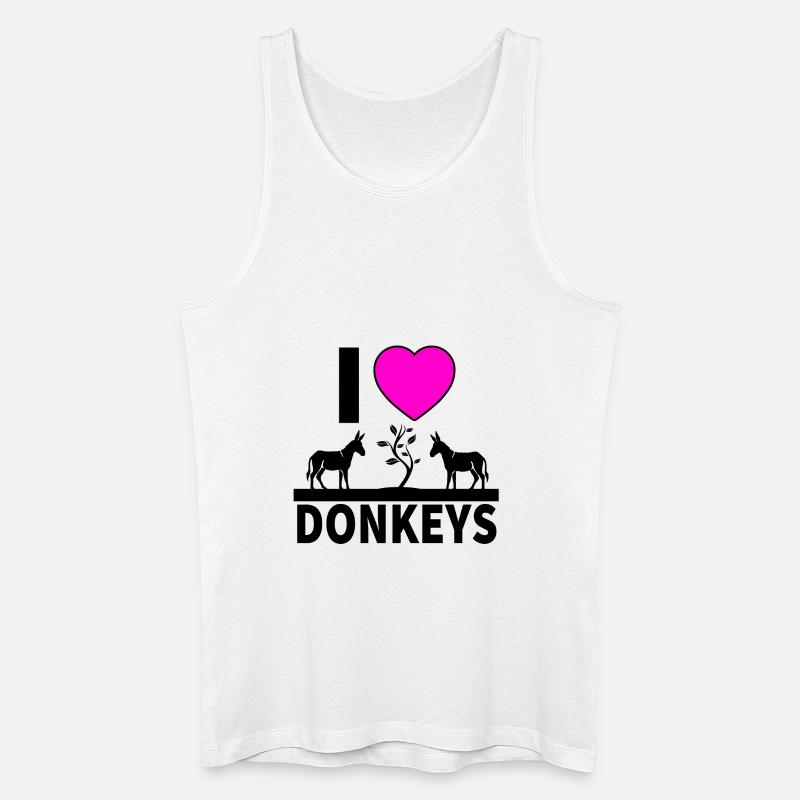 Esel - Männer Bio Tank Top - Weiß