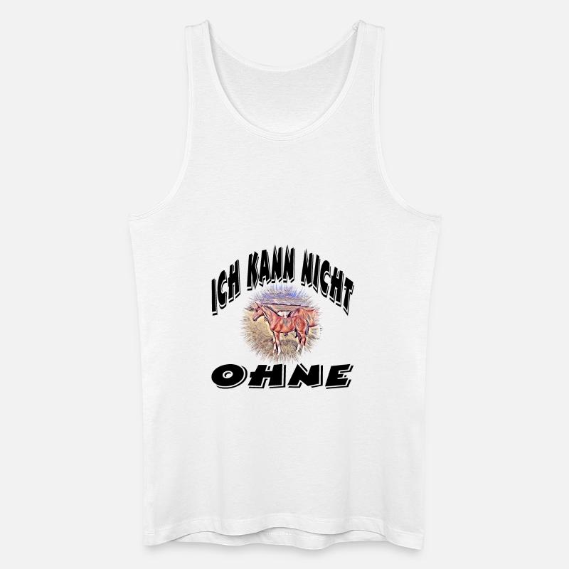 Pferde - Männer Bio Tank Top - Weiß