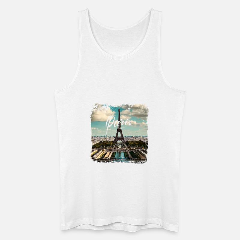 Paris Eiffelturm casual style - Männer Bio Tank Top - Weiß
