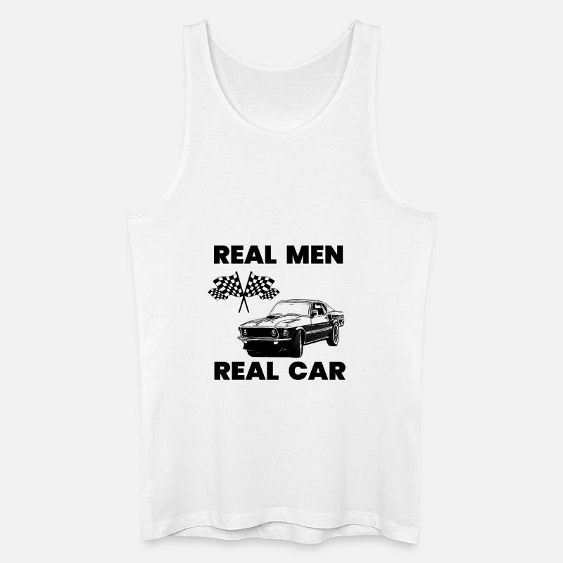 Auto - Männer Bio Tank Top - Weiß