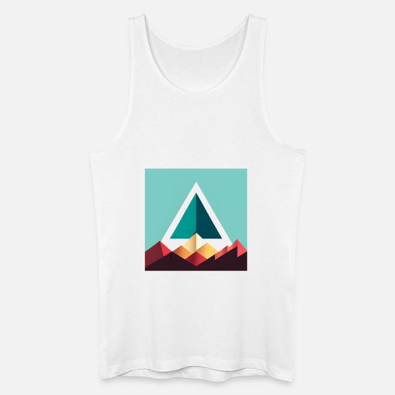 abstraktes Dreieck - Männer Bio Tank Top - Weiß