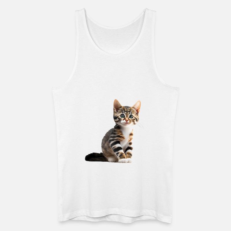 Niedliche junge Katze - Männer Bio Tank Top - Weiß
