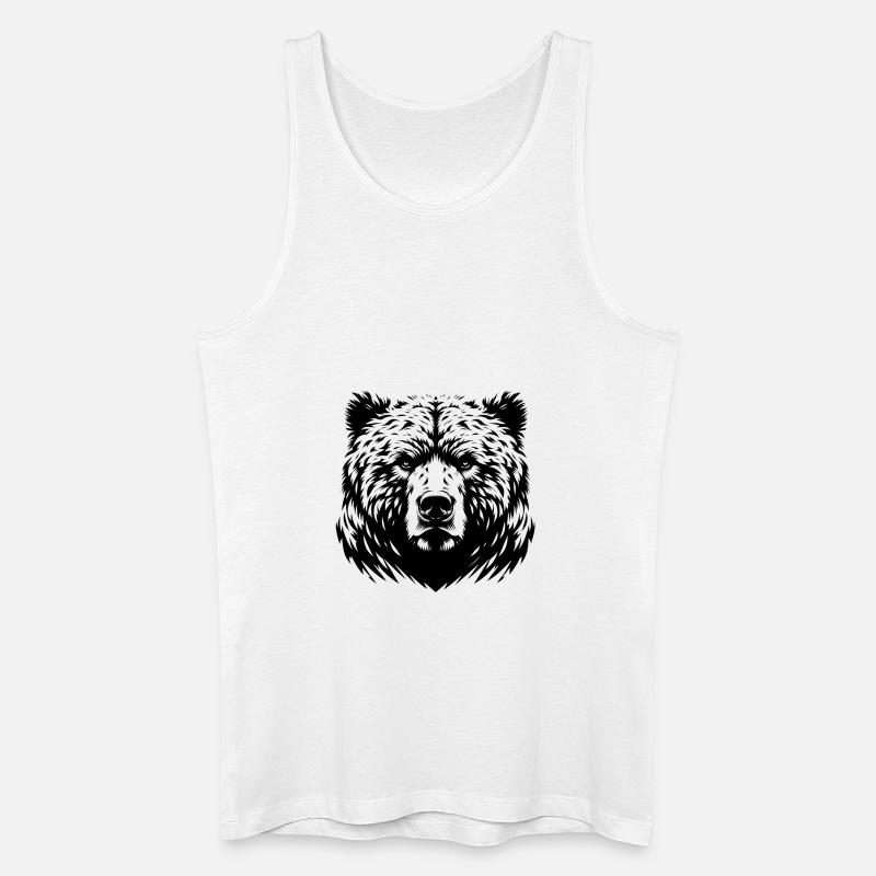 Mächtiger Bär | Powerful bear - Männer Bio Tank Top - Weiß