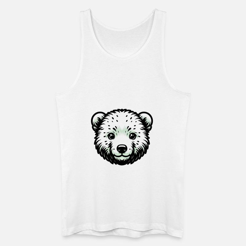 Süße Tierkinder | Eisbär - Männer Bio Tank Top - Weiß