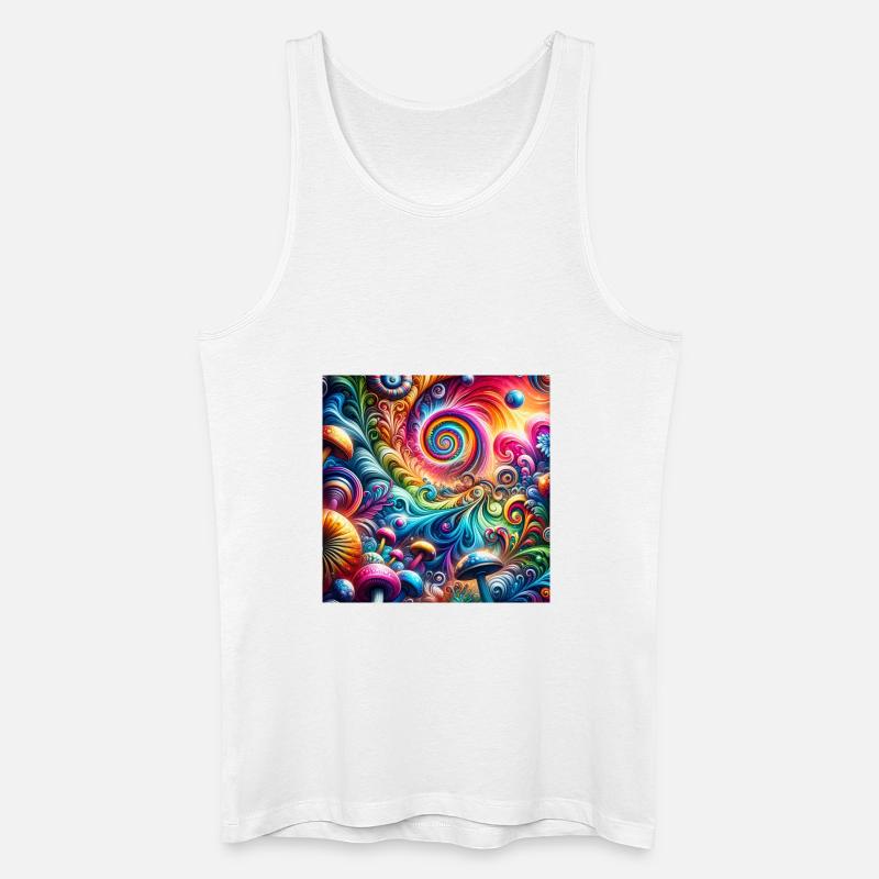 Psychedelic Art - Männer Bio Tank Top - Weiß