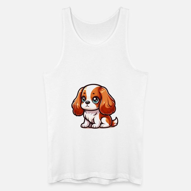 Chibi-Kavalier König Charles - Männer Bio Tank Top - Weiß