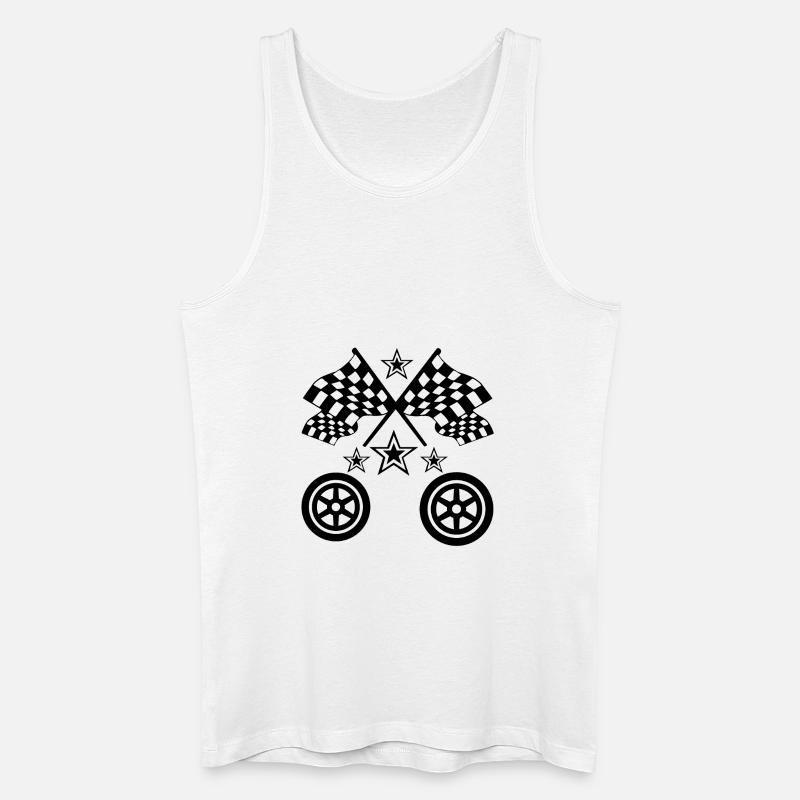 Auto - Männer Bio Tank Top - Weiß