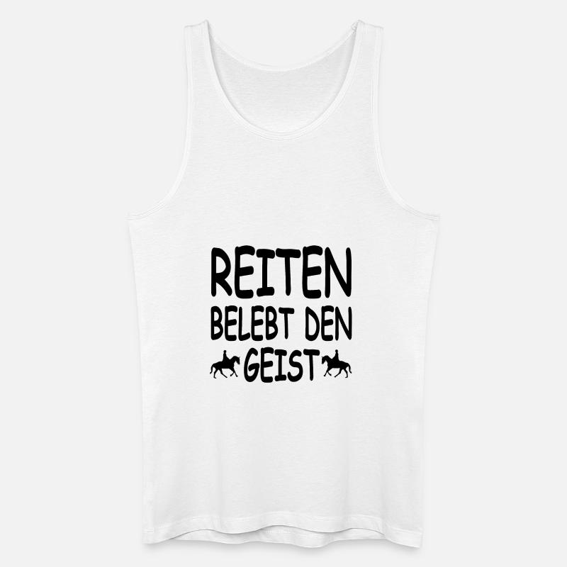 Reiten - Männer Bio Tank Top - Weiß