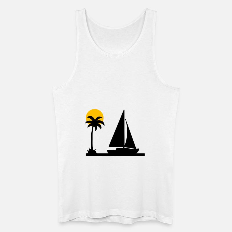 Segeln - Männer Bio Tank Top - Weiß