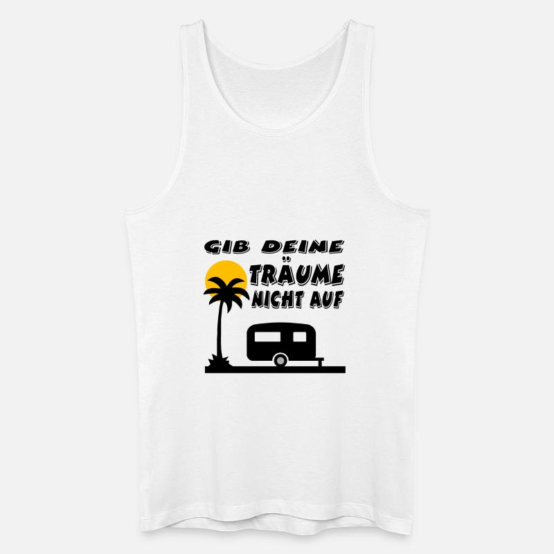 Camping - Männer Bio Tank Top - Weiß