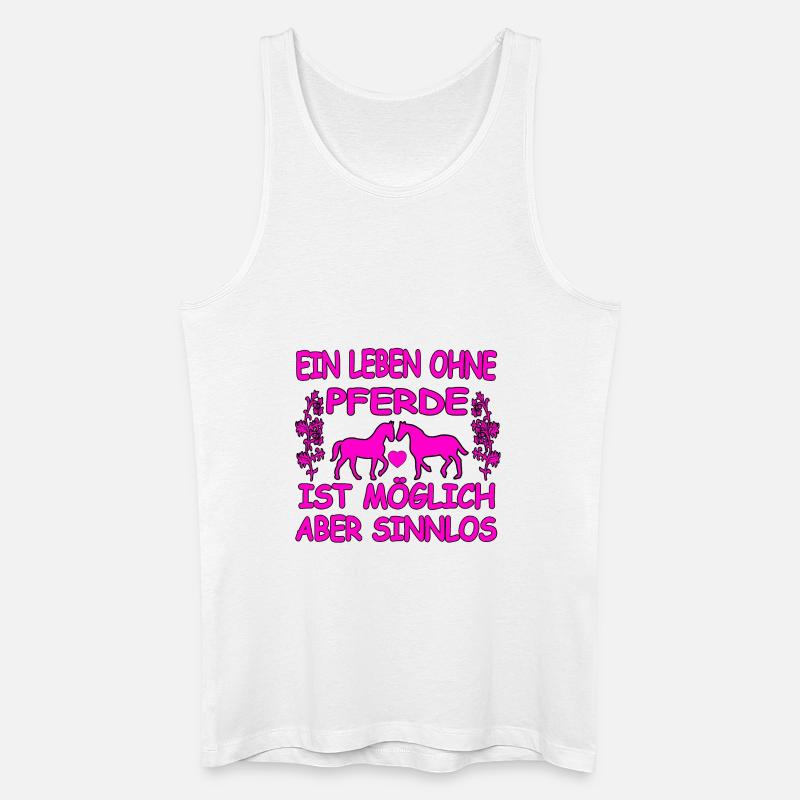 Pferde - Männer Bio Tank Top - Weiß