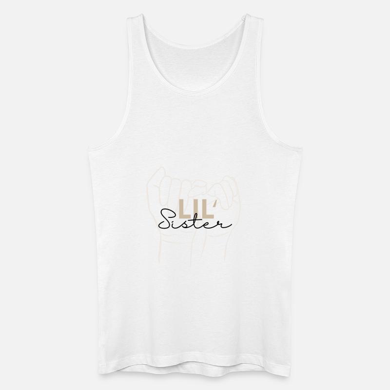 Geschwister - kleine Schwester Design - Männer Bio Tank Top - Weiß