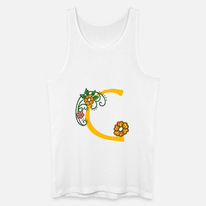 blume 30 c - Männer Bio Tank Top - Weiß