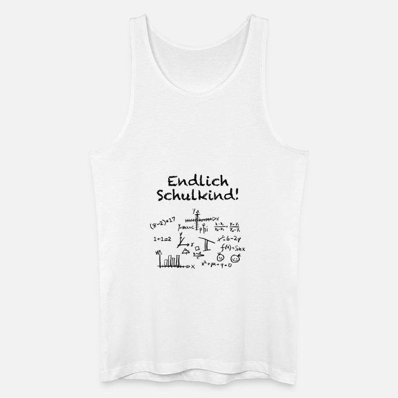 Endlich Schulkind - Männer Bio Tank Top - Weiß