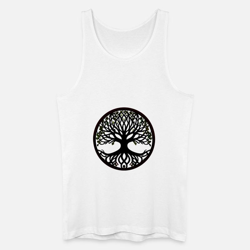 Baum des Lebens - Keltischer Stil - Männer Bio Tank Top - Weiß