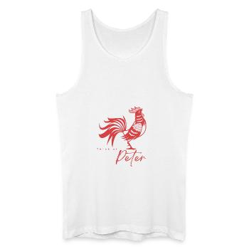 Peter - Männer Bio Tank Top - Weiß - Vorne