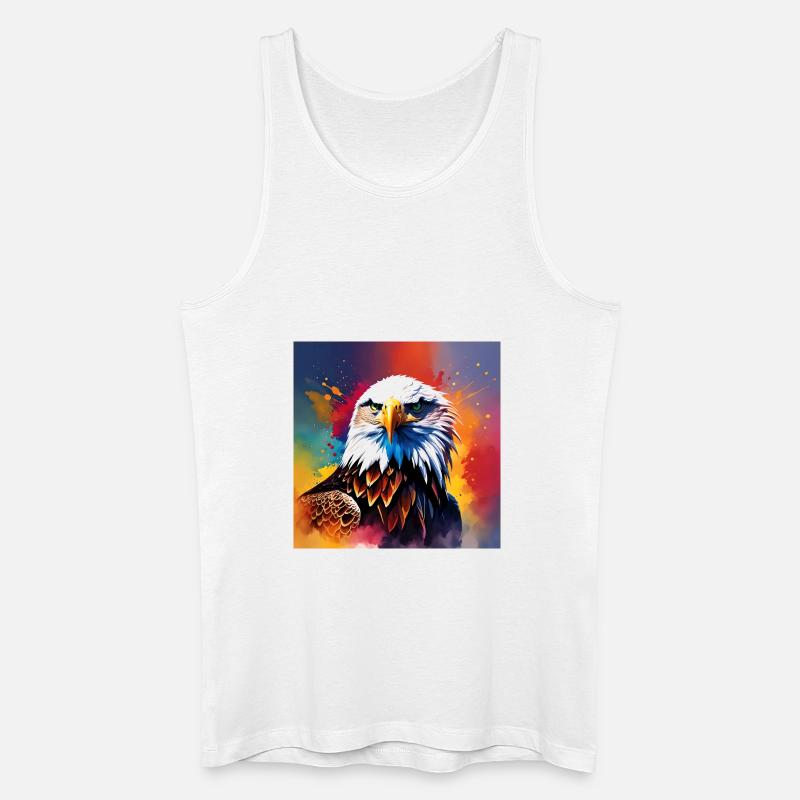 Adler farbig - Männer Bio Tank Top - Weiß