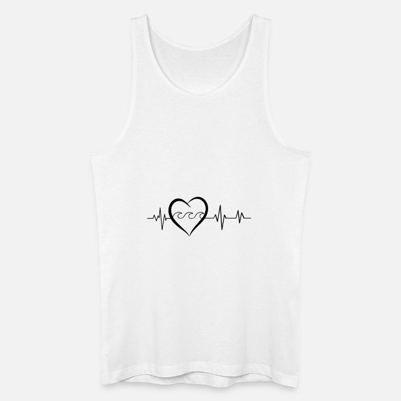 Vage Herzschläge - Männer Bio Tank Top - Weiß