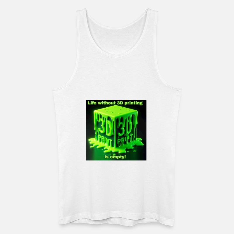 3D Printing Motiv 2 - Männer Bio Tank Top - Weiß