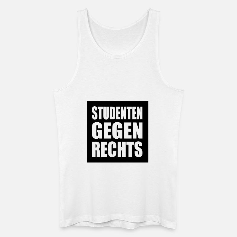 Studenten gegen rechts - Männer Bio Tank Top - Weiß