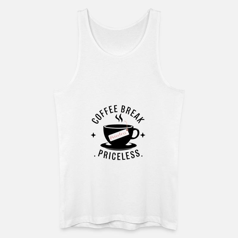 Kaffeepause - unbezahlbar - Männer Bio Tank Top - Weiß