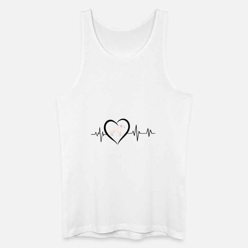 Bedlington Herzschlag - Männer Bio Tank Top - Weiß