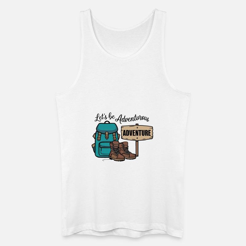 Lass uns abenteuerlich sein. - Männer Bio Tank Top - Weiß