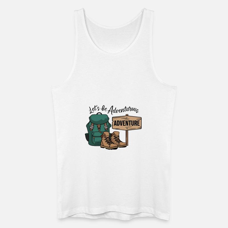 Lass uns abenteuerlich sein. - Männer Bio Tank Top - Weiß
