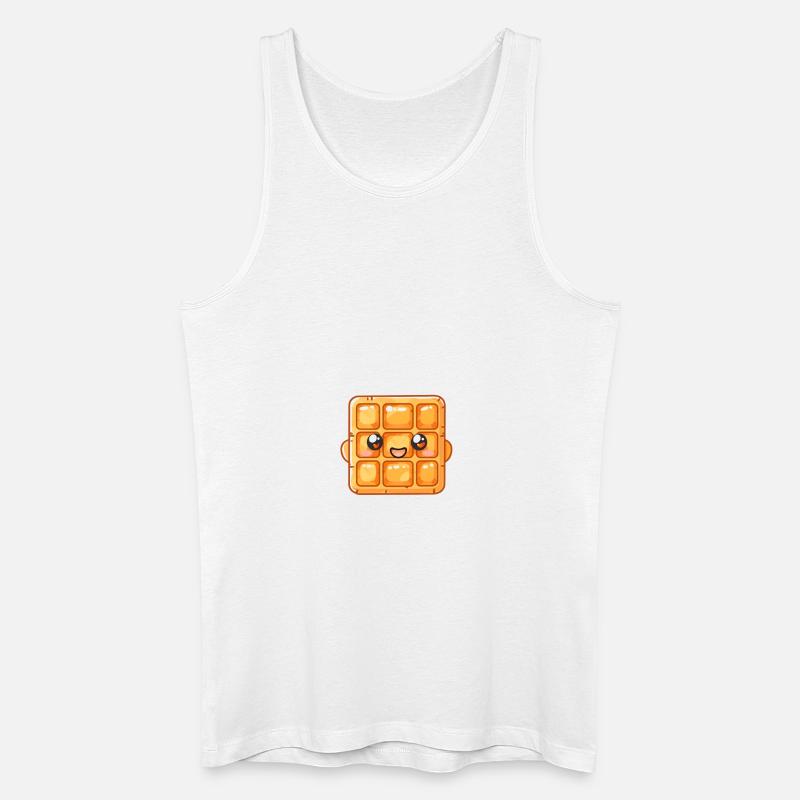 Cartoon Waffeleisen - Männer Bio Tank Top - Weiß