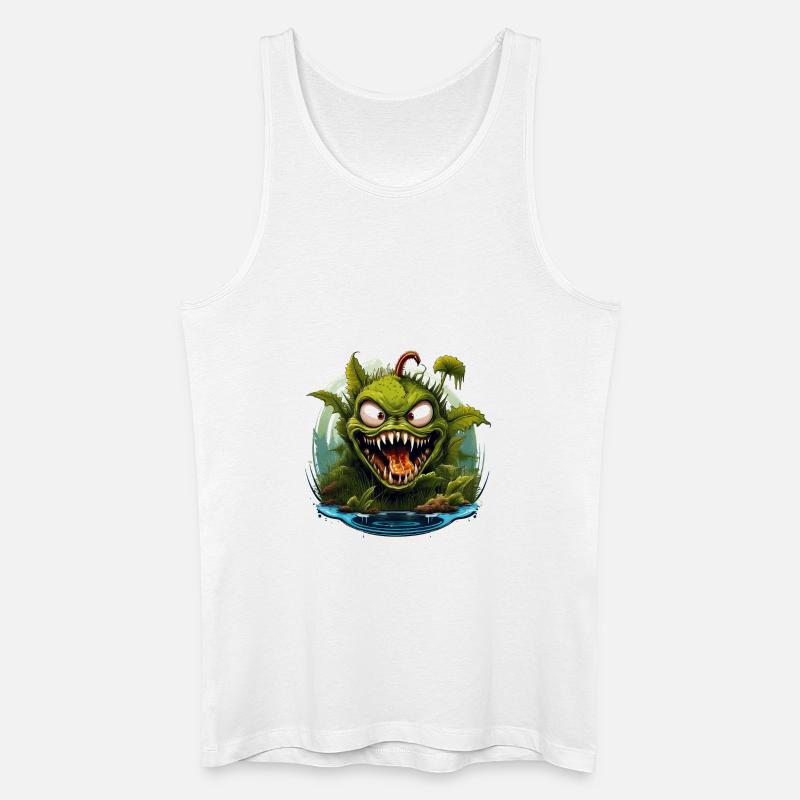 Wilde, wütende, fleischfressende Pflanze - Männer Bio Tank Top - Weiß