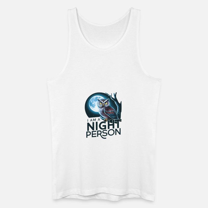 Ich bin ein Nachtmensch. - Männer Bio Tank Top - Weiß
