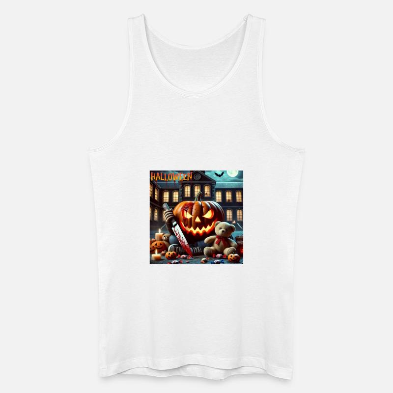 Blutiges Halloween - Männer Bio Tank Top - Weiß
