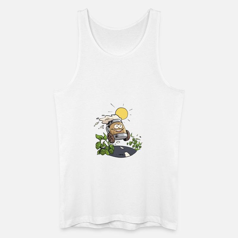 Fröhliches Bier - Männer Bio Tank Top - Weiß