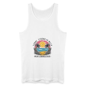 Sun, beach and sea - my elixir of life - Men’s Organic Tank Top - white - Front