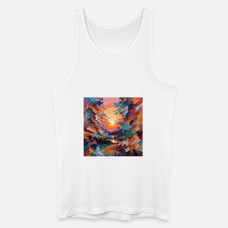 Sunrise - Männer Bio Tank Top - Weiß
