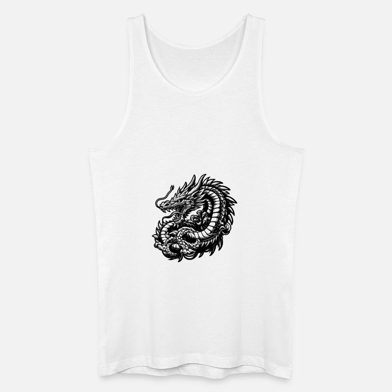 Drache - Männer Bio Tank Top - Weiß
