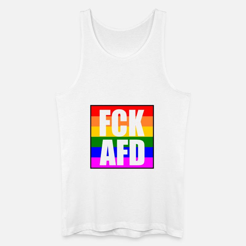 Fck afd - Männer Bio Tank Top - Weiß