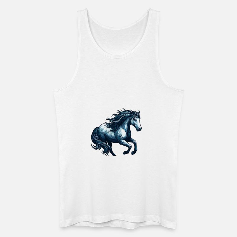 Pferde-Pony - Männer Bio Tank Top - Weiß