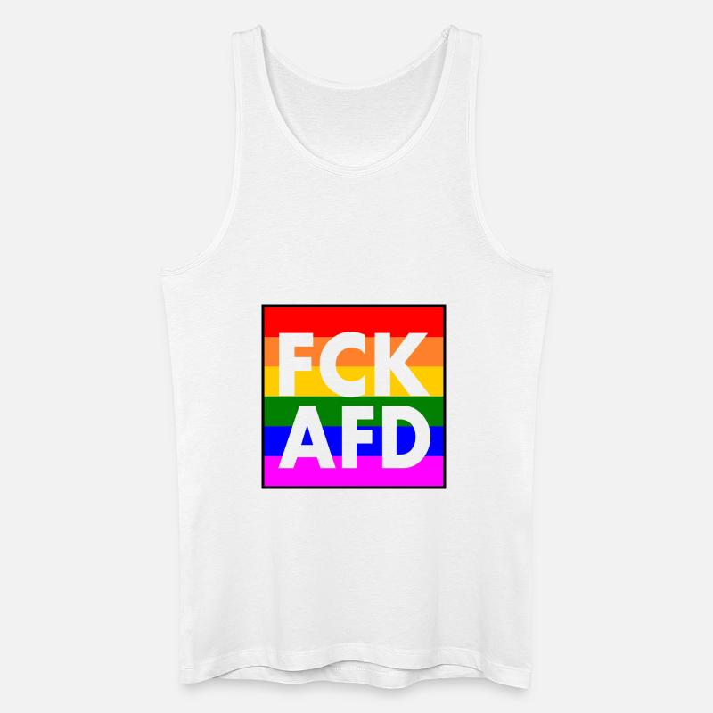 Fck afd - Männer Bio Tank Top - Weiß