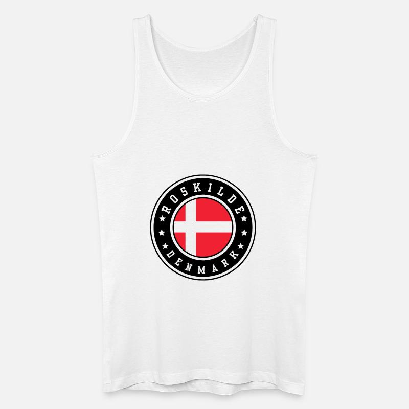 Roskilde, Dänemark - Männer Bio Tank Top - Weiß