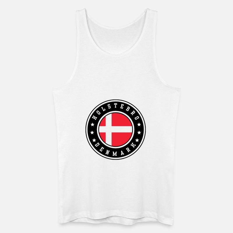 Holstebro, Dänemark - Männer Bio Tank Top - Weiß