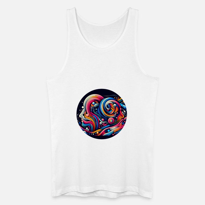 Erde & Mensch abstract - Männer Bio Tank Top - Weiß