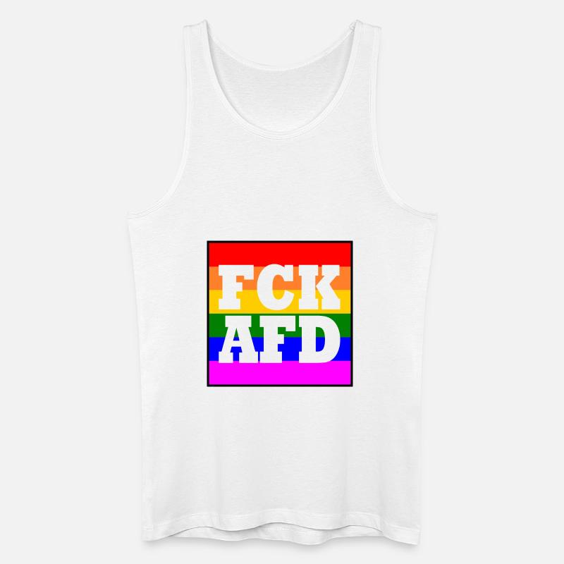 Fck afd - Männer Bio Tank Top - Weiß