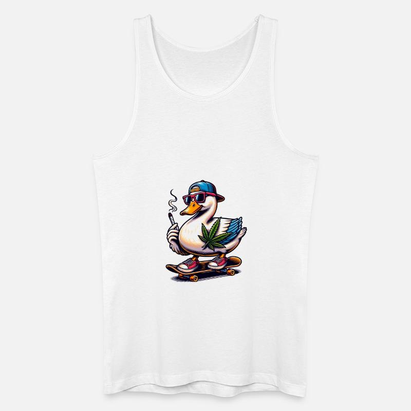Ausgesprochen coole Ente - Männer Bio Tank Top - Weiß
