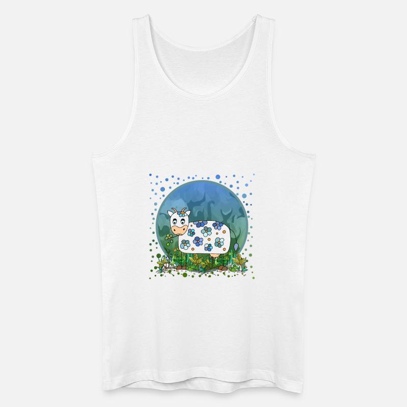 Kuh - Männer Bio Tank Top - Weiß
