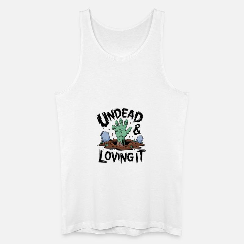 Zombie-Hand - Undead & Loving It - Männer Bio Tank Top - Weiß