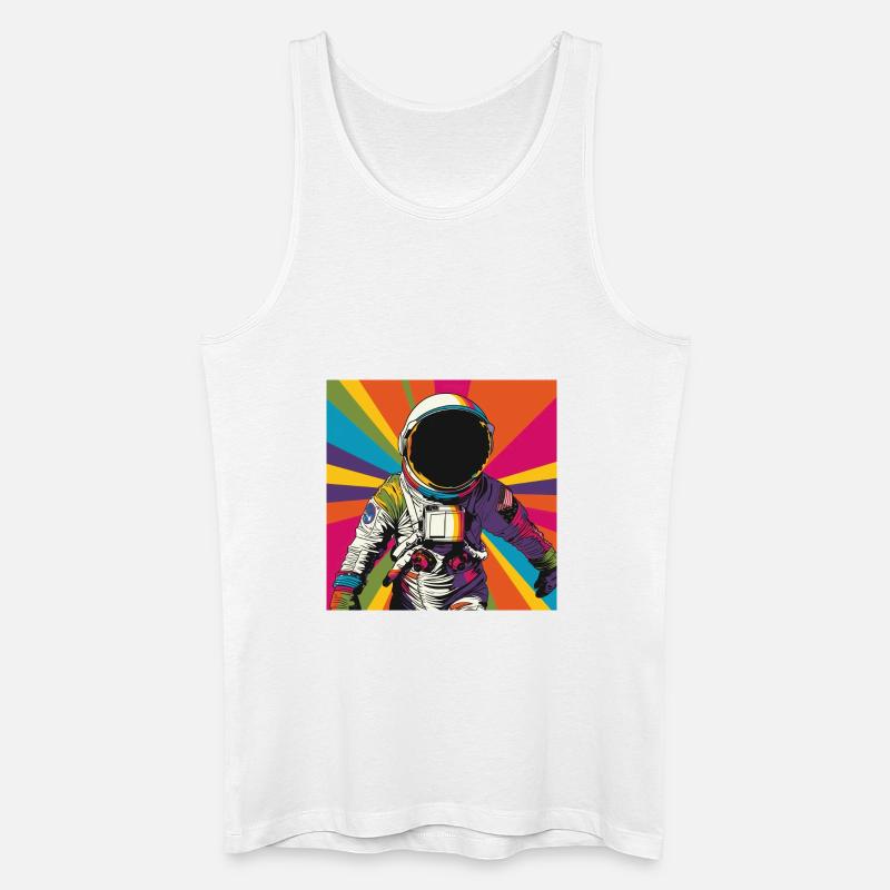 VIBE ASTRONAUT - Männer Bio Tank Top - Weiß